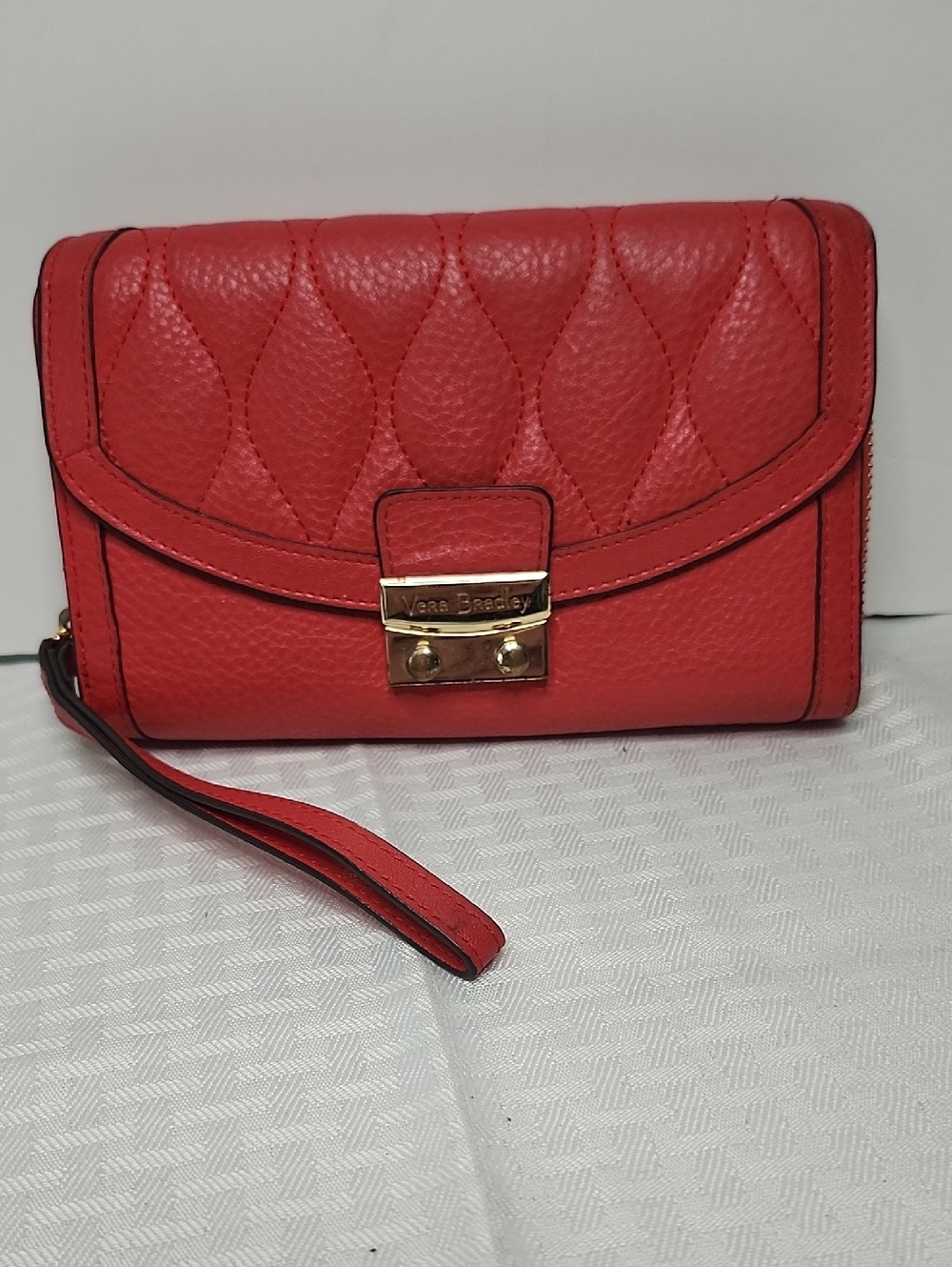 Vera Bradley Red Leather Wristlet Purse